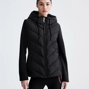 DKNY Women's Black Quilted Puffer Jacket